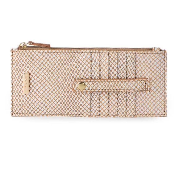 Brahmin Tan and Cream Textured Wallet - Picture 2 of 2